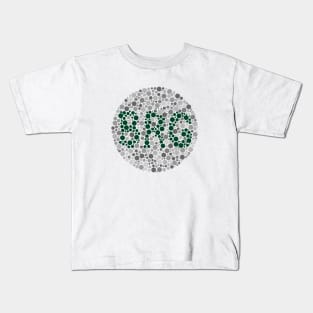 Ishihara automotive eye test for British Racing Green (grey) Kids T-Shirt